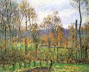 Camille Pissarro Cloudy Poplar oil painting reproduction